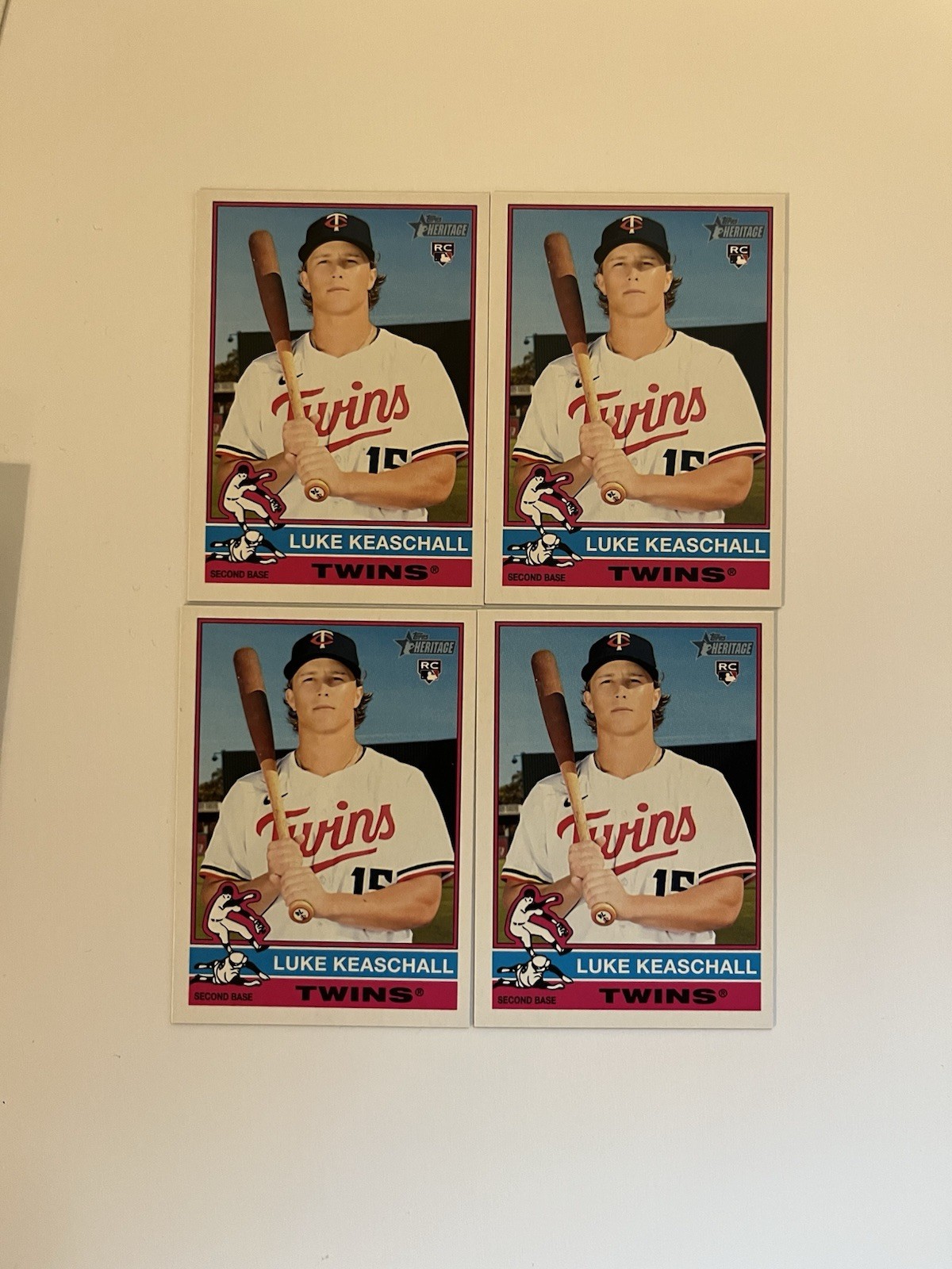 LUKE KEASCHALL ROOKIE 2025 TOPPS HERITAGE HIGH NUMBER #614 RC TWINS W/ Bonus +++