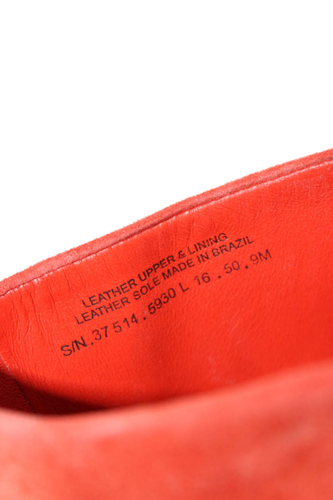 Tory Burch Womens Block Heel Single Strap Slide Sandals Orange Suede Size 9M - Picture 6 of 7