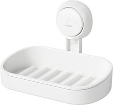 Soap Dish Holder for Shower Suction Cup Wall Mounted Self Draining NO-Drilling
