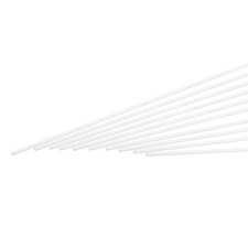 Pack of 10 ABS Plastic Rod Round Solid White Bar 2mmx250mm