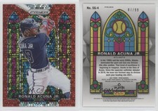 2021 Panini Prizm Stained Glass Red Donut Circle /99 Ronald Acuna Jr #SG-4