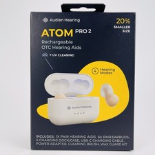 Audien ATOM PRO 2 Wireless Rechargeable OTC Hearing Aid Genuine 100% Brand New