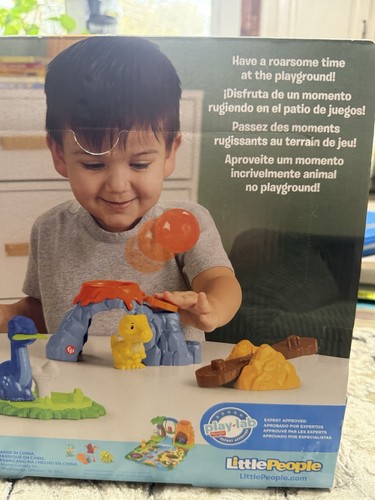 Fisher-Price Little People Spin & Play Dinosaur Playground Toddler Playset - Picture 6 of 7