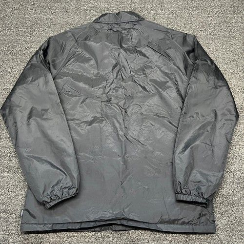 Vans Men's Black Windbreaker Button Up Collared Jacket Size Medium Logo - Picture 8 of 14