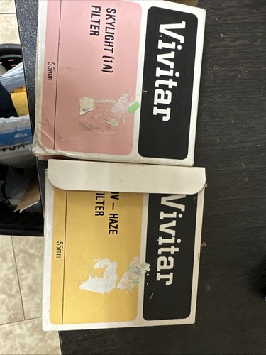 Vivitar 55mm Lens Filter UV-HAZE and SKYLIGHT (1A) Vintage Made In Japan New - Picture 1 of 13