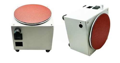 6 Zoll Scheibe Maschine Motorisiert Schleifpapier Haftscheibe Tischschleifer Messer Schleifer - Bild 6 von 12