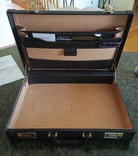 Vintage Briefcase With Pockets - Brown Genuine Leather