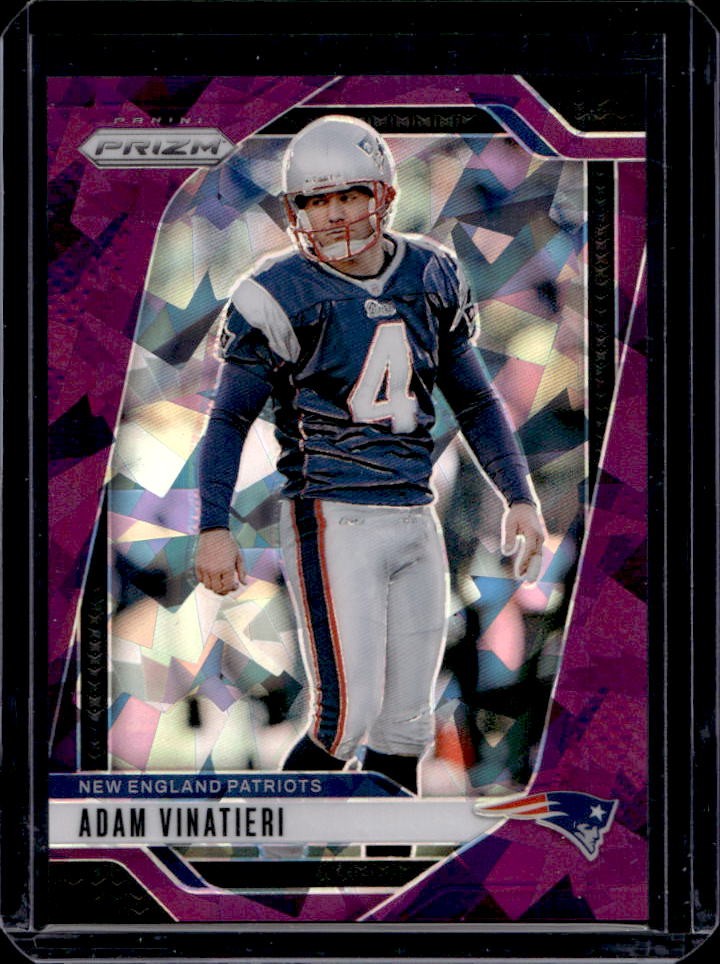2024 Panini Prizm Adam Vinatieri Purple Ice #4/225 Patriots