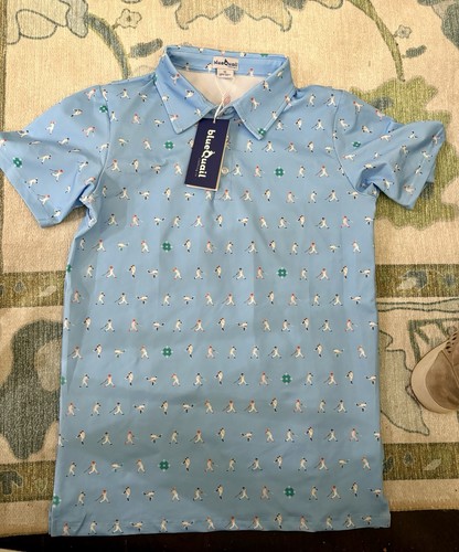Boys Blue Quail Clothing NWT Baseball Golf Polo Shirt Size 10 - Picture 2 of 3