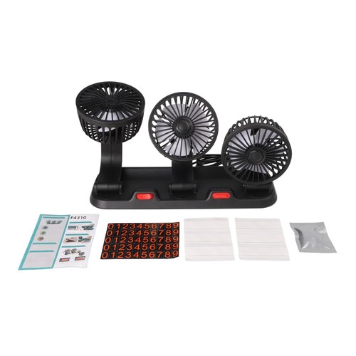12V 24V Three Headed Fan for Cars and RVs USB Powered with Adjustable Airflow - Picture 16 of 16