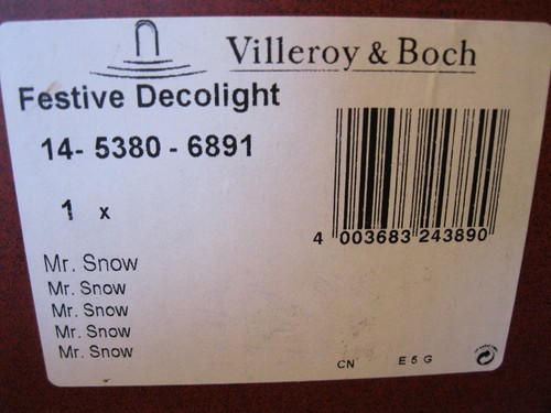 Villeroy & Boch Festive Decolight Mr Snow Schneemann Teelichthalter in Box unbenutzt - Bild 9 von 9