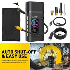 Portable Inflator Tire 150PSI Pump Air w/LED Light Car,Motorcycle,Bike,Ball For