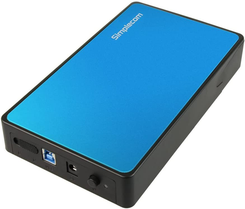 Simplecom SE325 Tool Free 3.5" SATA HDD to USB 3.0 Hard Drive Enclosure Blue - Picture 1 of 12