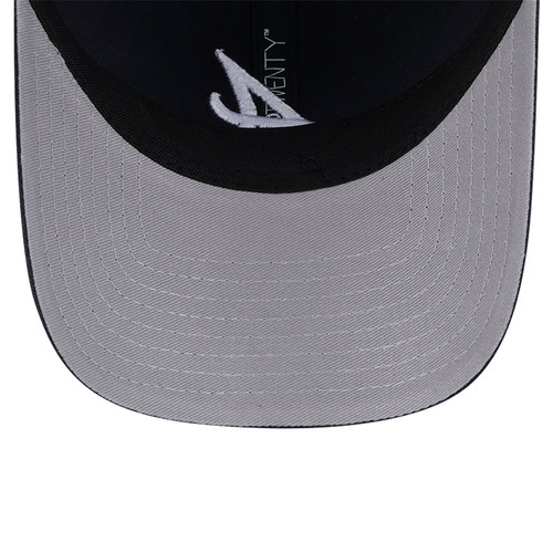 Men's New Era Navy Atlanta Braves Team Slick Trucker 9TWENTY Adjustable Hat - Picture 5 of 6