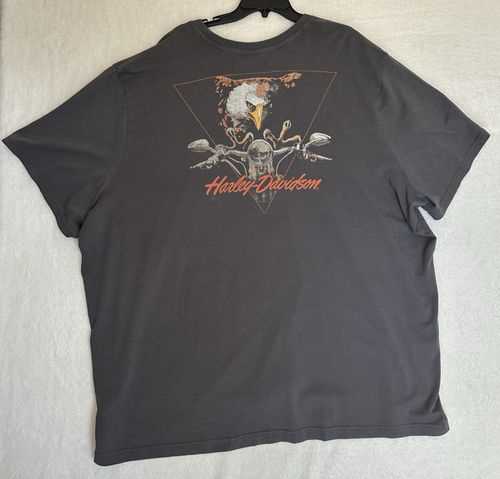 Camiseta Harley Davidson Gris Eagle 5XL Ropa de Motor Genuina Nueva con Etiquetas (8056) - Imagen 5 de 6