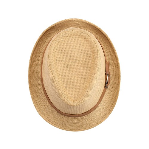 Summer Straw Fedora Hat for Men & Women - Unisex Beach & Cuban Sun Hat with L... - Picture 2 of 7
