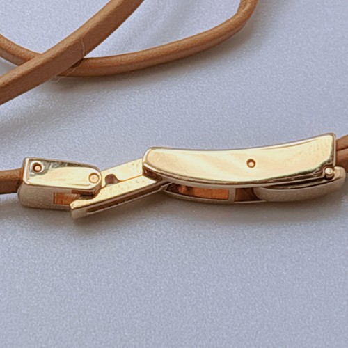 Gucci 6100L Leather Bracelet Camel Gold Watch Genuine Authentic Used - Picture 7 of 7