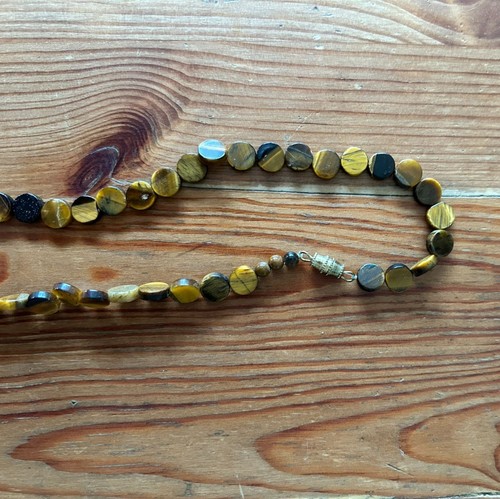 Vintage Tigers Eye Rose Quartz Amethyst Boho Beaded Necklace Barrel Clasp - Picture 4 of 4