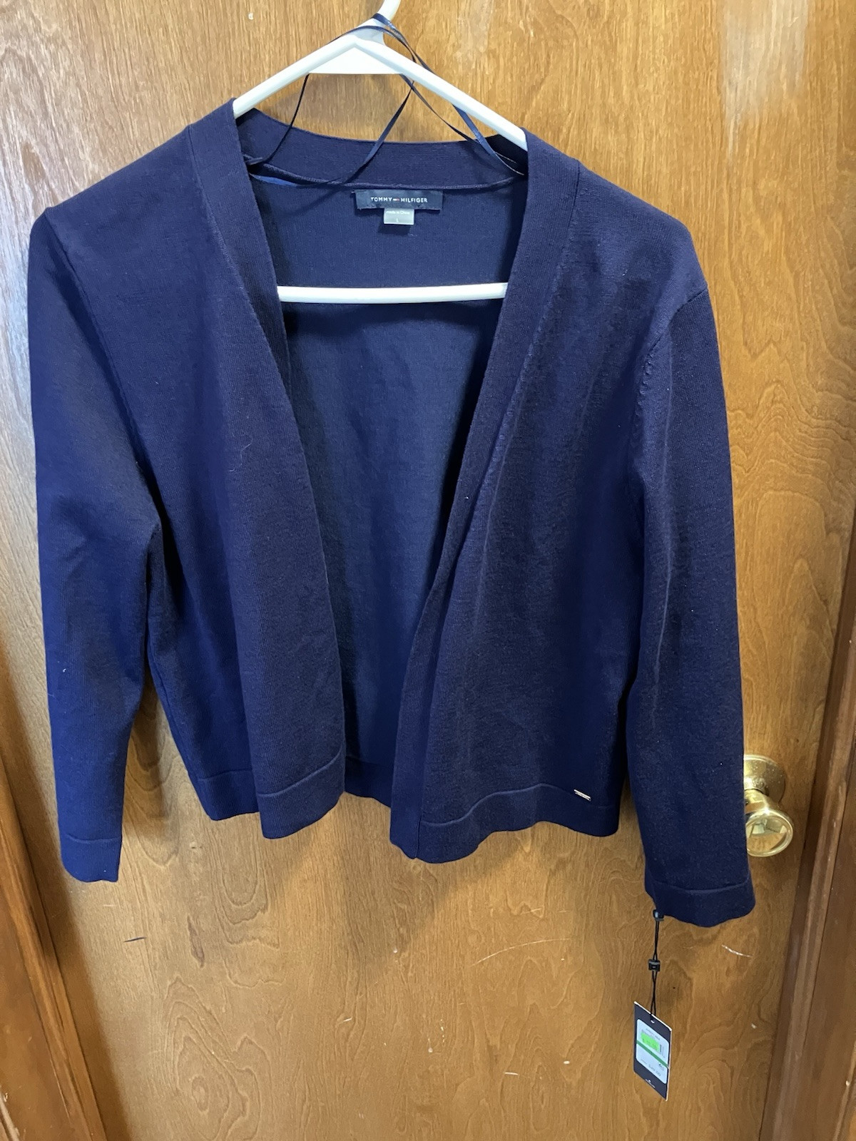 Tommy Hilfiger Womens Navy Blue Cardigan Sweater Large New With Tags