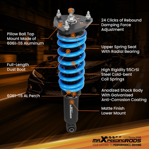 Coilovers 24 Way Damper Shock for Infiniti G37/370Z RWD 2009-2016 Suspension Kit - Picture 5 of 12