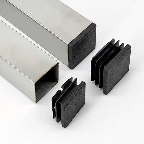 Black PP Plastic Square Tube Inserts Plug Rectangle End Caps Easy Installation - Picture 6 of 43
