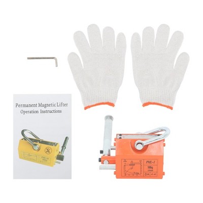 220 lbs/100 kg Magnetic Lifter 2.5 Safety Factor Lifting Magnet for Hoist, Block