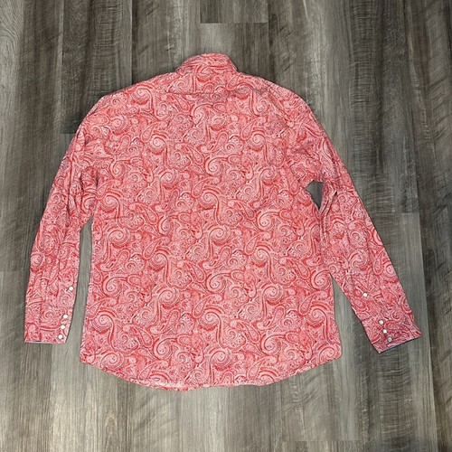 Panhandle Slim Western Paisley Long Sleeve Pearl Snap Button - Large - Picture 3 of 7
