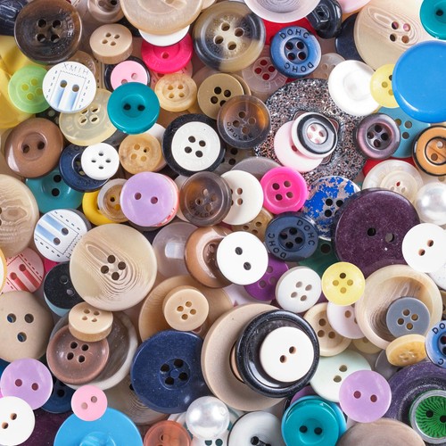 Scrambled Assortment Bag of Buttons for Arts & Crafts, Decoration, Collections, - Picture 1 of 4