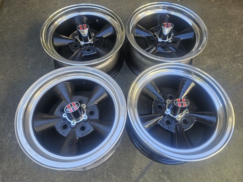 Aunger Hustler 13x6 Holden FC EK EH HD HR Torana set 4 polished new nuts caps - Picture 2 of 7