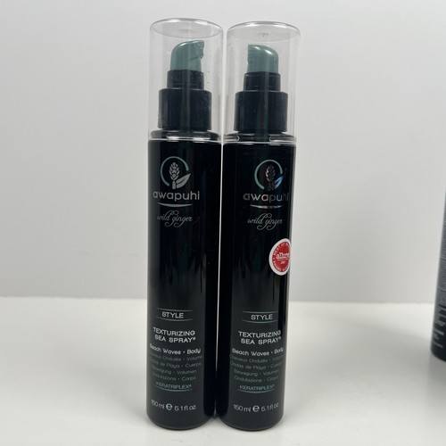 (2) Paul Mitchell Awapuhi Wild Ginger Style Texturizing Sea Spray 5,1 Oz. Neu