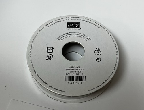 New Stampin Up Smoky Slate Gingham Ribbon  Gray Check 10 Yards 1/2” Wide #7214 - Picture 2 of 3