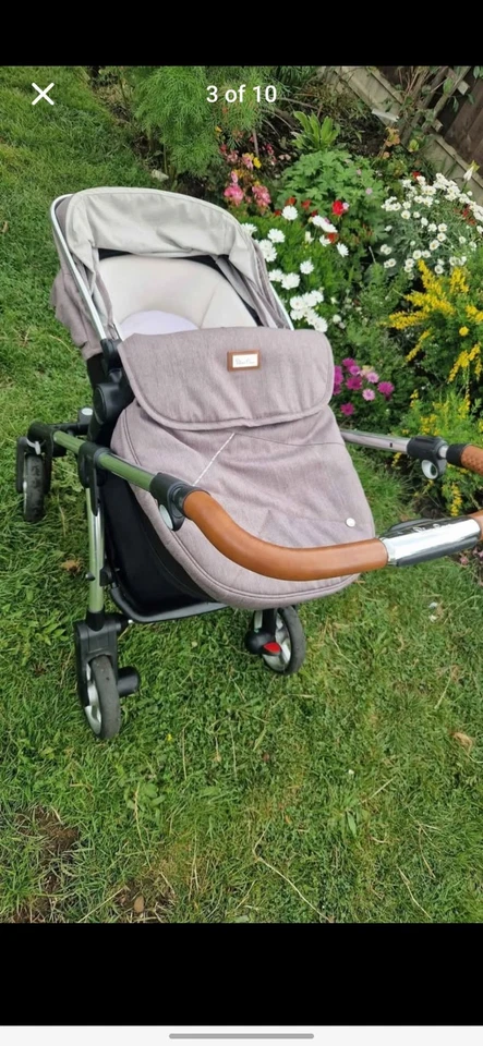 Silver cross grey and brown edition pram buggy - Image 3 of 4