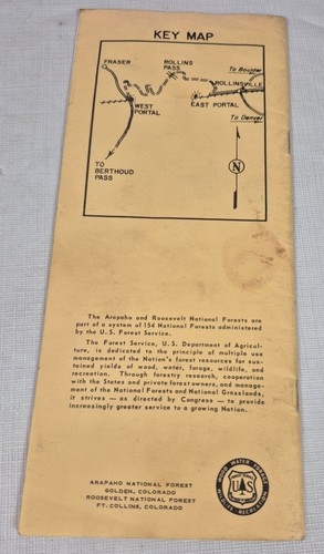 Vintage THE MOFFAT ROAD Arapaho & Roosevelt National Forests Broschüre  - Bild 2 von 9