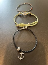 Girl Fun Bracelet Lot Of 3 One Is Adjustable To Very Small