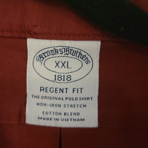 Brooks Brothers Mens XXL 1818 Regent Polo Shirt Non-Iron Long Sleeve Red EUC - Bild 3 von 14