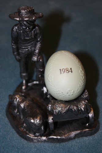 MICHAEL ANTHONY M.A. RICKER - PEWTER FIGURINE - LEE 1984 PORCELAIN EGG - SIGNED - 第 1/8 張圖片