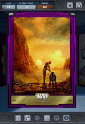 Digital Star Wars Card Trader Illustrated CTI Purple C-3PO & R2-D2 125cc
