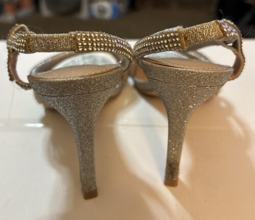 L Lorraine Jenelle Sparkly Rhinestone Shoes Formal Prom Wedding Heels Sz 6.5 - Picture 5 of 11