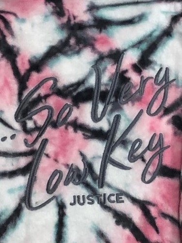 Justice Girls Plush Pink Tie Dye Very Low Key Nightgown Sleepshirt Set - Picture 2 of 2