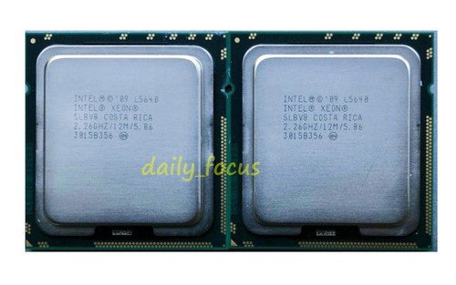 Matched Pair of Intel Xeon L5640 2.26 GHz LGA1366 6 cores SLBV8 CPU Processor - Picture 4 of 4