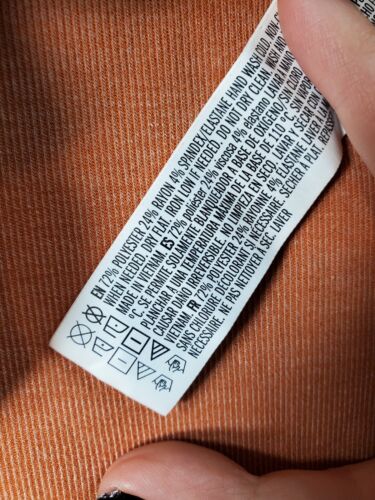 FOREVER 21 T Shirt Dress Womens Small Orange Polyester Short Sleeve Crew Neck - Picture 9 of 10
