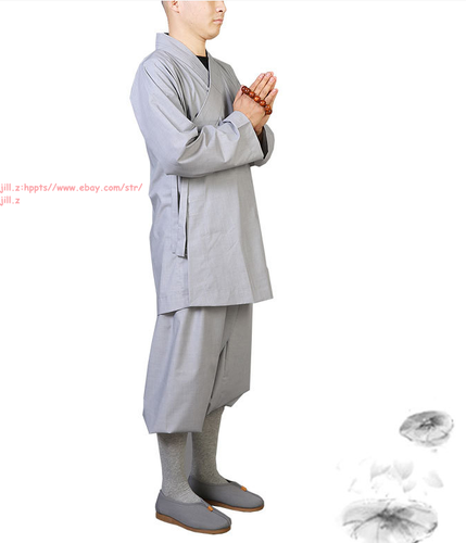 Tuta donna uomo buddista shaolin monaco kung fu meditazione cotone uniformi - Foto 9 di 16