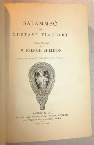 Gustave FLAUBERT Salammbo Englished by M. French Sheldon. 1886. First English ED - Imagen 2 de 2
