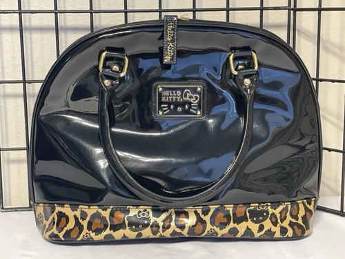 Loungefly Hello Kitty Black Embossed Bowler Handbag Purse 2014 - Picture 9 of 20