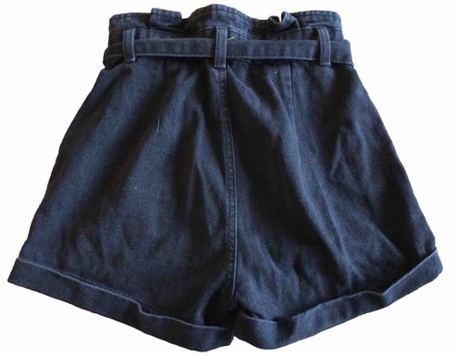 DENIM CO Black Belted Denim Shorts U.K. 8. FREE POSTAGE - Picture 2 of 3