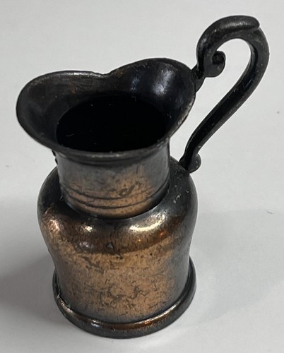 Lote 4 Jarra de Colección Miniatura Metal Casa de Muñecas Early American Stein Taza - Imagen 4 de 12