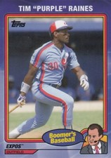 TIM PURPLE RAINES TOPPS CHRIS BERMAN X BOOMER'S BASEBALL NICKNAME EXPOS #46 2024