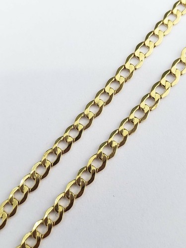 Auflösung 14K Herren 2,5 mm Gelbgold Miami Kubanische Kette Halskette 18 Zoll Unisex - Bild 1 von 6