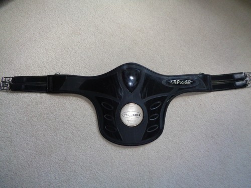 Prestige Pro Tech Long Leather Stud Guard Girth black 120cm 48" belly protector - Picture 1 of 5