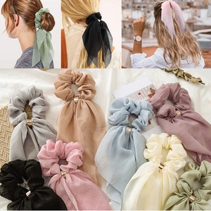 Women-Chiffon-Bow-Long-Ribbon-Hair-Scarf-Elastic-Scrunchie-Rubber-Rope-Hair-Tie